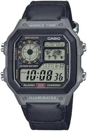 Casio Watch AE-1200WHUB-8AVEF, black, Strap.