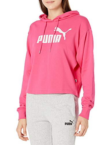 PUMA Women's Essentials+ Cropped Hoodie, Glowing Pink, M