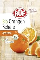 RUF Bio Orangen Schale, gefriergetrocknete Orangenschale mit Orangenöl, Alternative zum frischen Orangen-Abrieb, zum Aromatisieren von Gebäck und Desserts