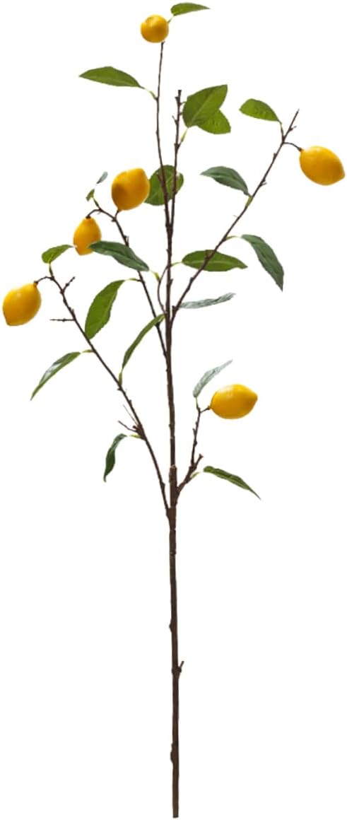 IMIKEYA 2pcs Realistic Lemon Branches Decor Faux Fruit Arrangement for Home Decorations Simulated Branches Plants Flower Decorations for Wedding