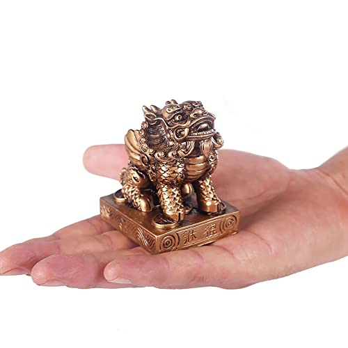 Estatua Feng Shui Chi Lin protector de buena fortuna 2.75 in miniatura 7