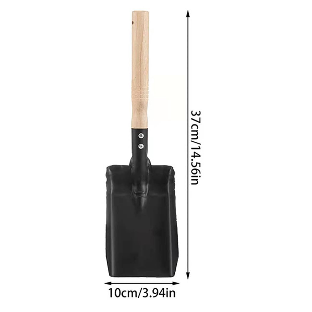 Homoyoyo Set Paletta per Cenere e Scopa per Riscaldamento in Acciaio al Carbonio Manico in Legno Guanti Resistenti al Calore per Pulizia Domestica Kit Compatto e Portatile per
