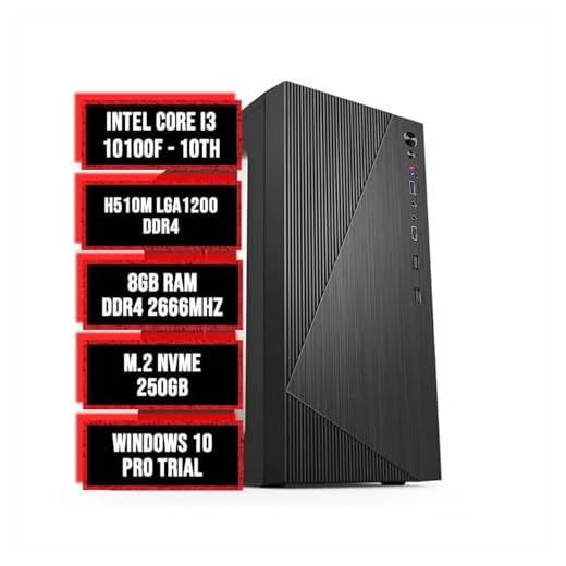 PC GAMER-H510M LGA1200/I3 10100F/NVME 250GB/8GB DDR4/200W BIVOLT/NVIDIA GT 210 1GB/GABINETE ATX PADRAO-LIDER 0039