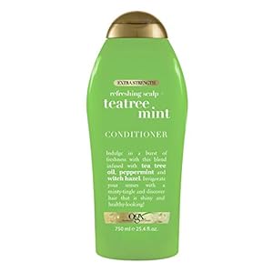 OGX-Extra-Strength-Refreshing-Scalp-Teatree-Mint-Conditioner-Invigorating-Conditioner-with-Tea-Tree-Peppermint-Oil-Witch-Hazel-Paraben-Free-Sulfate-Free-Surfactants-254-Fl-Oz OGX Extra Strength Refreshing Scalp + Teatree Mint Conditioner, Invigorating Conditioner with Tea Tree & Peppermint Oil & Witch Hazel, Paraben-Free, Sulfate-Free Surfactants, 25.4 Fl Oz