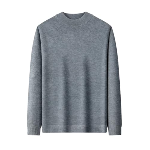 Men Knit Tops Pullover Warm Basic Autumn Winter Mock Neck Solid Sweater4