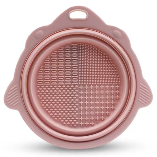 Silicone Makeup Brush Scrubber Mat, Cosmetic Brush Cleaner, Makeup Brush Cleaning Mat with Suction...