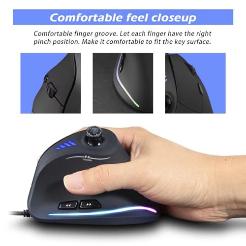 Souris verticale gaming de précision eSports avec joystick - 4