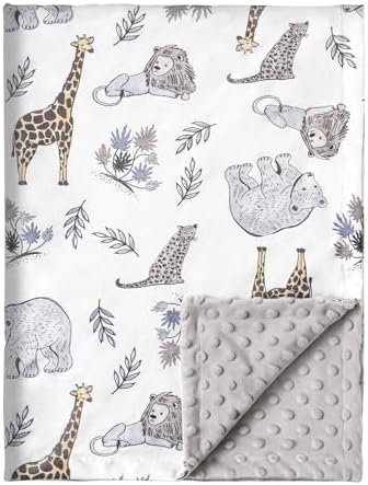 Baby Blanket Newborn Gifts, Soft Plush Blankets with Dotted Backi...