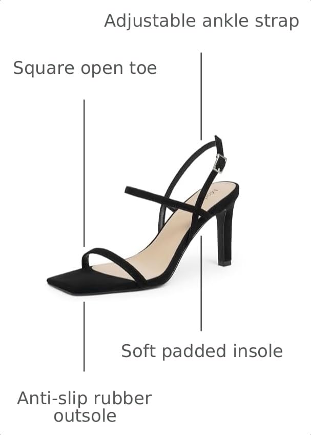 Image of Modatope Womens Sandals Open Toe Strappy Sandals Ankle Strap High Heel Sandals for Women