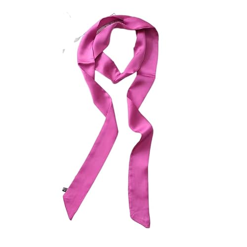 GIMIRO Damen Satin Gürtel 5cm x 195cm Band Imitated Silk Lange Schal Kleid Bund Hut Zubehör (Rose Violet)