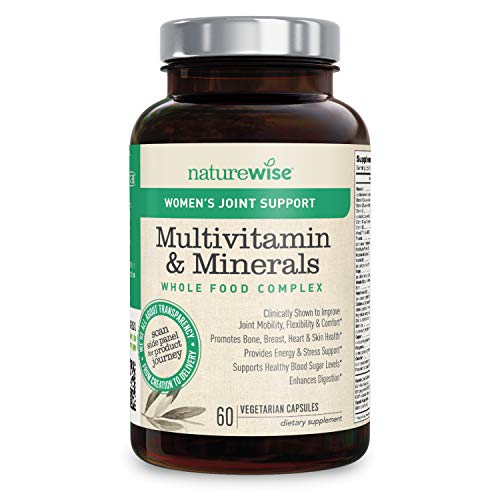 NatureWise Women's Joint Support Whole Food Multivitamin for Joint Mobility and Flexibility with Type 2 Collagen Supplement, 23 Nutrients, Green Tea (Packaging May Vary)[1 Month Supply – 60 Capsules]