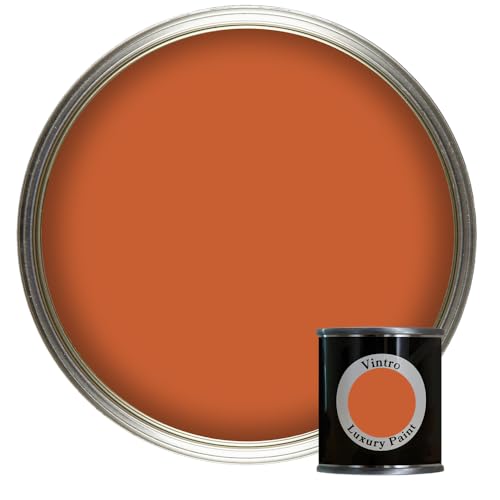 Vintro Matt Emulsion Paint Tester Pot Colour Sample 125ml (Orange/Brown - Thor's Rust)