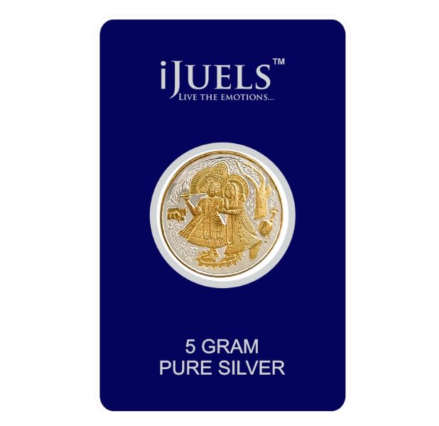 999 Pure silver 5 grams silver coins with 22 kt gold plating (Radha Krishna) (B0D7HSWNM1) Amazon Price History, Amazon Price Tracker