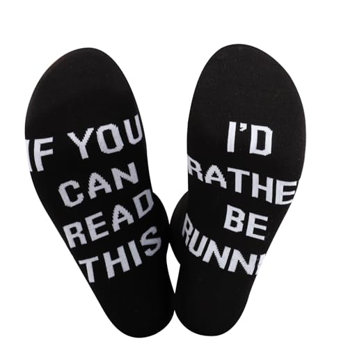 VAMSII 2 Pairs Running Theme Socks If You Can Read This I'd Rather Be Running Socks For Friends2