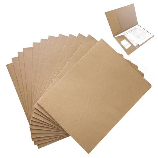 12 Piezas Carpeta de Papel Kraft, Carpeta de Documentos a4, Carpeta Kraft a4 para Llevar Documentos, Presentaciones, Contratos o Informes (Marrón)