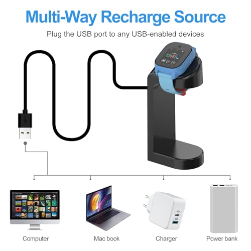 Support de charge compatible avec montre Gizmo et câble long 1,5 m - 3