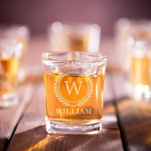 miguha Bicchieri da shot personalizzati, set di bicchierini da whisky corti personalizzati for cocktail di whisky, decorazioni for bar di casa for feste di matrimonio, regali di compleanno