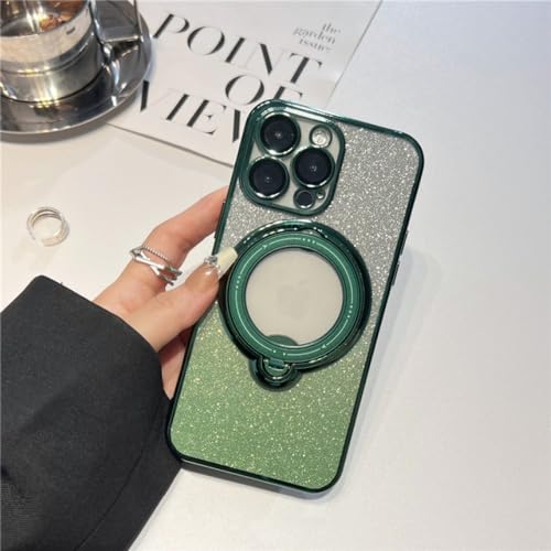 Étui iPhone 14 Plus vert dégradé transparent idéal pour regarder vos vidéos avec support