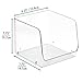 mDesign Modern Stackable Plastic Open Front Dip Storage Organizer Bin Basket for Kitchen Organization - Shelf, Cupboard, Cabinet, and Pantry Organizing Decor - Ligne Collection - 4 Pack - Clear