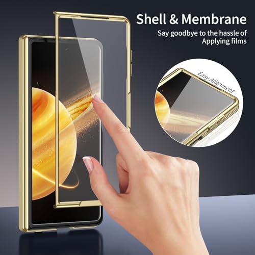 Coque Honor Magic V3 anti-rayure avec verre écran et charnière or