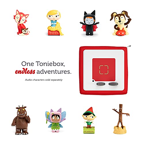 Image of tonies Toniebox Audio Player Starter Set With Playtime Puppy - Imagination Building, Screen-Free Digital Listening Experience For Stories, Music,&More - Red