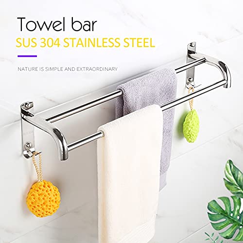 Double barre porte-serviettes 100cm inox SUS304, accessoire de rangement mural de cuisine - 3