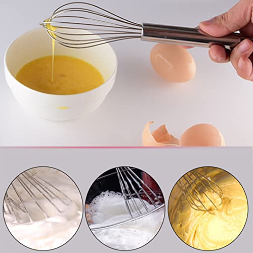 Strumento per la Cottura della Torta Frullino per Le Uova Manuale in Acciaio Inossidabile da 8 Pollici Frullino per Le Uova da Cucina Frullino per Crema a Mano
