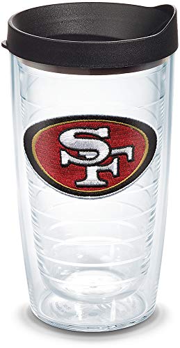 Image of Tervis Made in USA Double Walled NFL San Francisco 49ers Insulated Tumbler Cup Keeps Drinks Cold & Hot, 16oz, Primary Logo