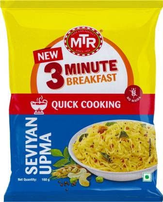 Ready to Eat Vegetarian Seviyan Upma Pure Vegetarian Eat (Pack of 4, 160 g )