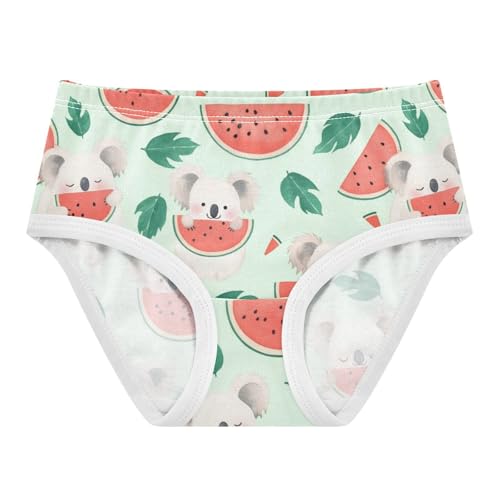 Wusikd Cute Koala Girls' Underwear Cotton Watermelon Girls Briefs Soft Toddler Underwear 2T