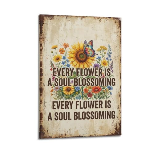 Impression sur toile fleurs Every Soul OKAHYS pour chambre d'enfant