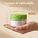 Green Plastic Empty Portable Baby Skin Care After-Bath Powder Puff Talcum Powder Case Container Dispensor Make-up Loose Powder Box Holder Bottle Container Travel Kit with Powder Puff and Sifter
