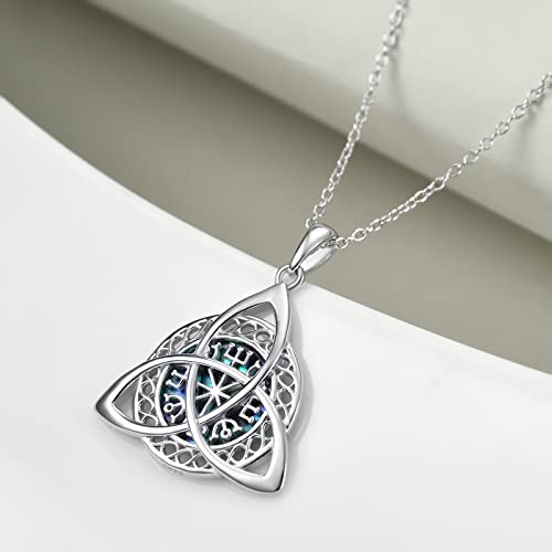 Yafeini Celtic Knot Necklace For Women Viking Jewelry For Women 925 Sterling Silver Amulet Protection Viking Triskele Jewelry #TOP4