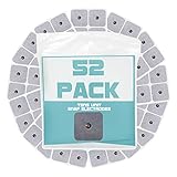 Vive Tens Unit Pads [52 Pack] - Reusable Replacement Electrodes - Electrotherapy Muscle Stim - Self Adhesive Gel - Fits Most EMS Physical Therapy Devices for Pain Relief - Snap Style
