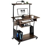 tectake® Mesa Ordenador, Rústica