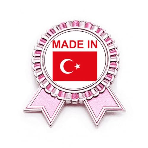 Broche Turkey Country rose en métal taille M pour accessoiriser vos vêtements