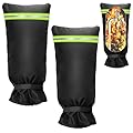 Pletpet 25" L x 13"W Winter Spigot Cover - Black Long Outdoor Faucet Cover Socks for Freeze Protection Pipe Insulation with Reflective Strip
