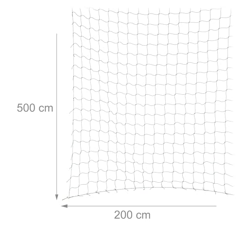 Relaxdays Trellis Net, Cucumber & Flowers Climbing Support, Greenhouse, Mesh Size 10 cm, 200 x 500 cm, Plastic, Green - Image 4