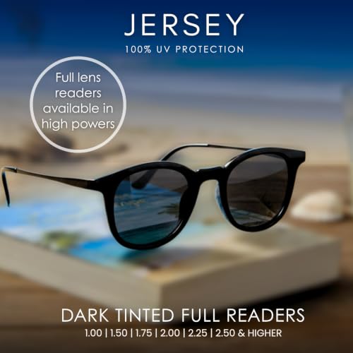 Image of proSPORT Full Lens Reading Sunglasses for Men & Women, Lightweight UV400 Protection, Non-Bifocal Sun Readers +1.00 to
