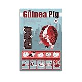 NIZIEE Vintage-Tier-Poster, Meerschweinchen, dekoratives 