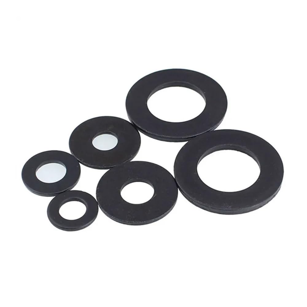 Chaouyyz 50Pcs Fastener Washers,Steel Flat Gasket Plains M3-M16/50Pcs/M3*10*0.8Mm