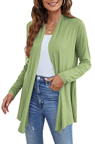Image of Ladlop Women's Lightweight Open Front Cardigans Long Sleeve Casual Soft Drape Fall Cardigan