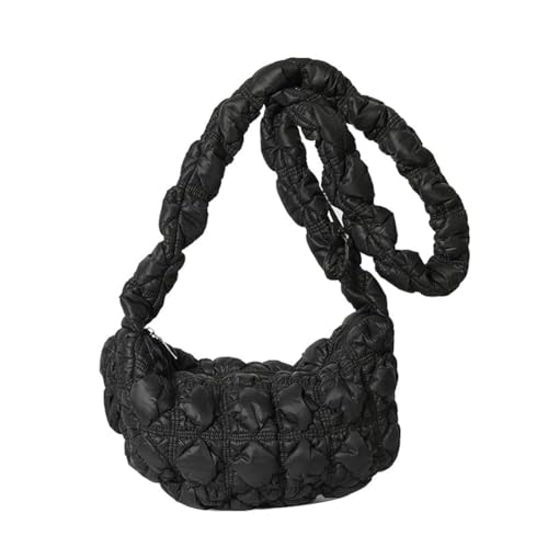 Image of Crescent Bag Puffer Tote Bag for Women Quilted Shoulder Bags Puffy Purse Handbag Winter Down Padding Purse