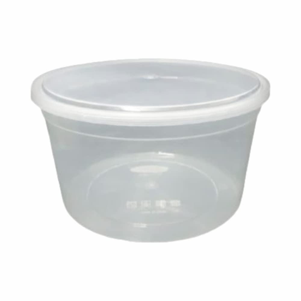 M1ss Transparent 4000Ml Large Round Plastic Food Container Set With Secure Seal Lids Meal Prep Containers Bpa Free, Stackable & Reusable Meal Prep Storage Tubs For Daily Use (Set Of 30)
