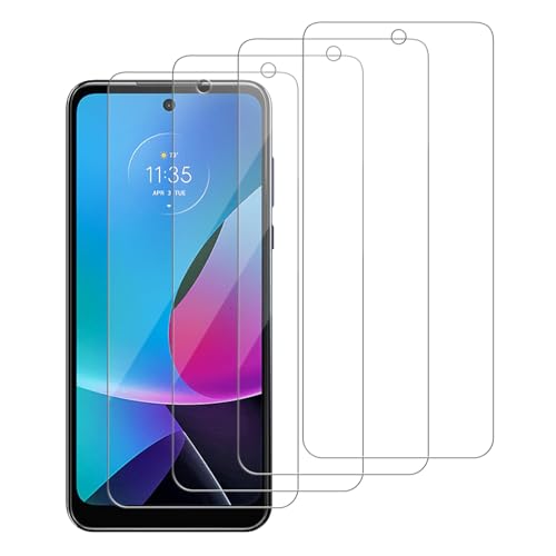 iCsapr 4 Pack Glass Screen Protector Compatible for Motorola Moto G Play (2023) / XT2271 [9H Hardness]-HD Screen Tempered Glass, Scratch Resistant,Easy Install [Case Friendly]
