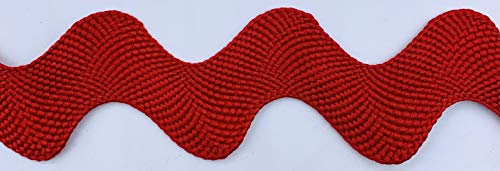 Image of 1-1 /2 inch Giant Jumbo RIC Rac (Red, 10 Yards)