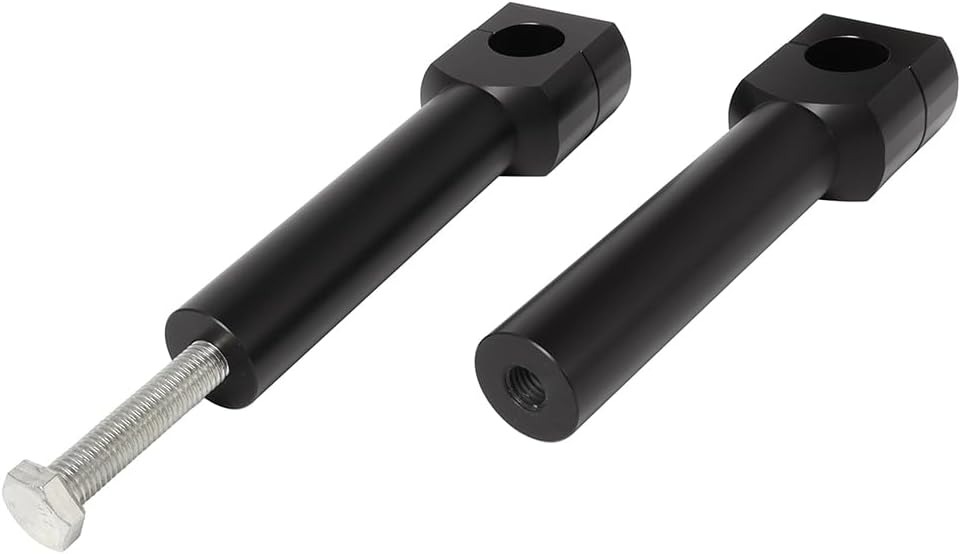 25mm Motorcycle Handlebars Riser Handle Bar Mounting Clip Extension Adapter 2Pcs Increase Lifter Kit Fit For Harley Honda (25mm Black)