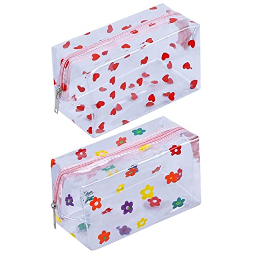 Jinlaili 2 Packung Kulturbeutel Klare PVC mit Reißverschluss,...