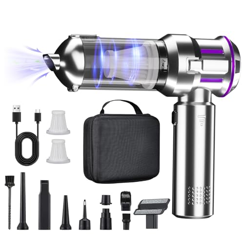 DiliDala Aspiradora de Mano, Aspiradora de Coche de 22000 PA, Aspiradora Inalámbrica con Motor sin Escobillas, 3 Marchas, 220000 RPM, Mini Aspiradora Inalámbrica para Sofás y Alfombras DiliDala Aspiradora de Mano, Aspiradora de Coche de 22000 PA, Aspiradora Inalámbrica con Motor sin Escobillas, 3 Marchas, 220000 RPM, Mini Aspiradora Inalámbrica para Sofás y Alfombras