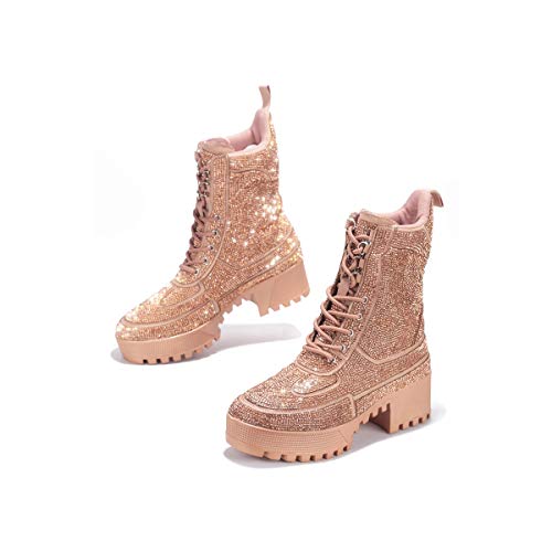 Cape Robbin Kingston Combat Boots for Women, Platform Boots with Chunky Block Heels, Womens High Tops Boots2